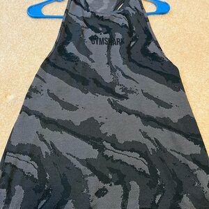 Gymshark Black and Gray Patterned Tank
